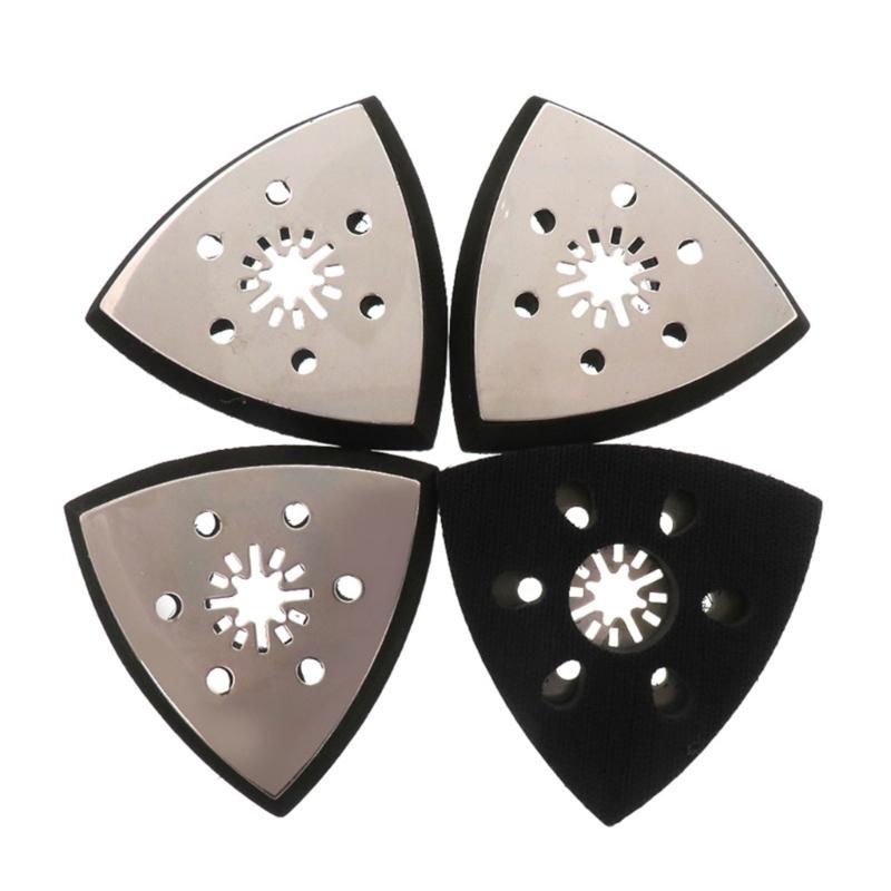 Multipurpose Precise 6 Hole Triangular Sanding Pad Plate 93mm Metal Core Design Suitable For Extended Tool Compatibility