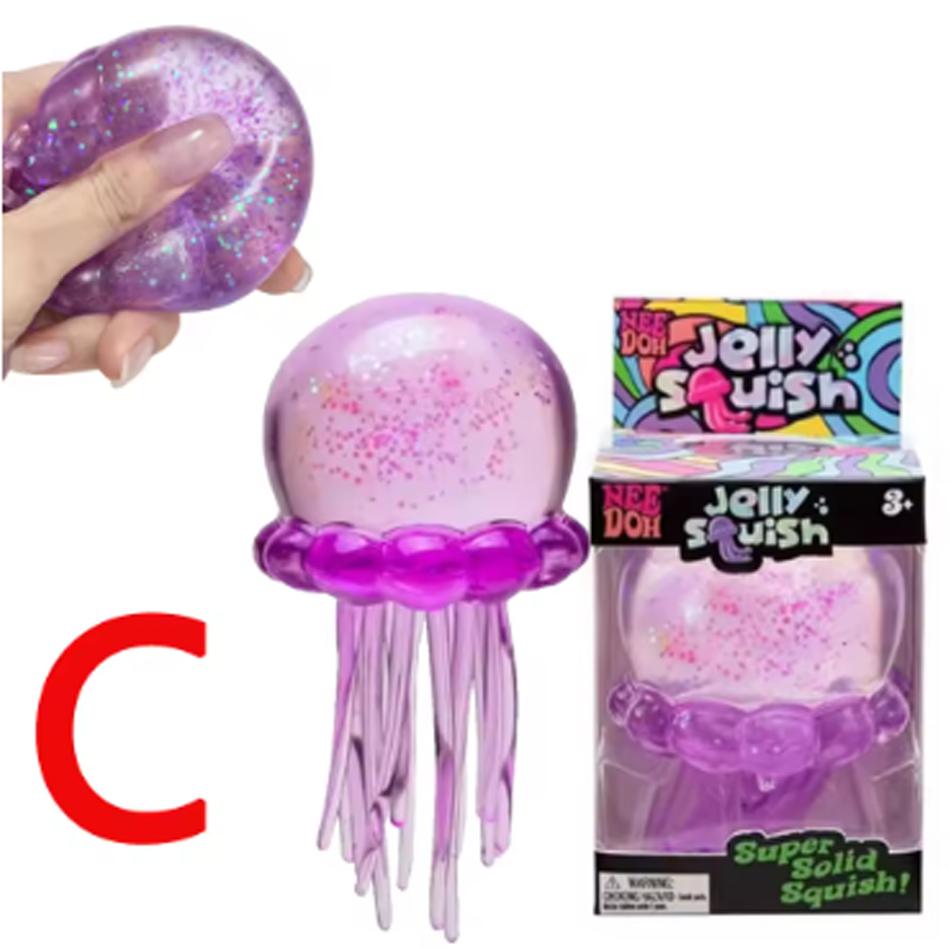 1 ks nová medúza squishy hnětací hudební hračka pro dospělé na odbourání stresu mačkací senzorické hračky dekompresní simulace medúza party dárek