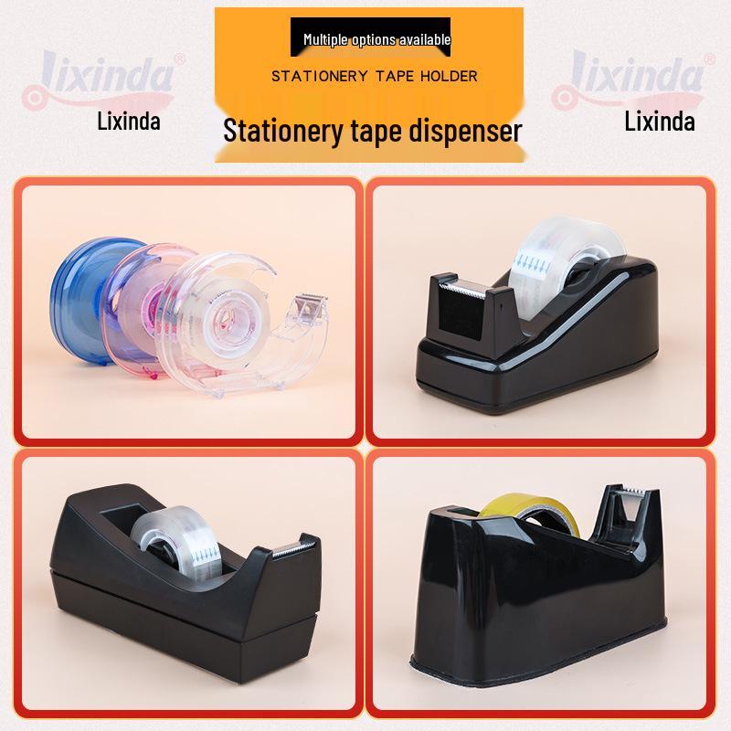 Compact Transparent Tape Dispenser & Cutter for Small Adhesive Tapes