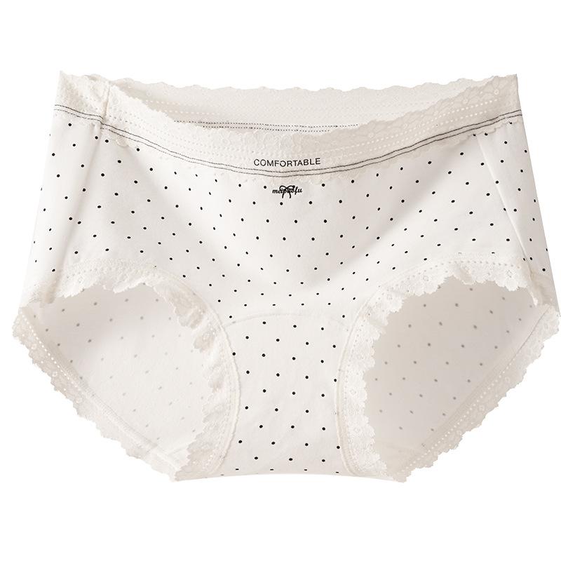 Ladies Spring New Cotton Antibacterial Extension Crotch Triangle Briefs