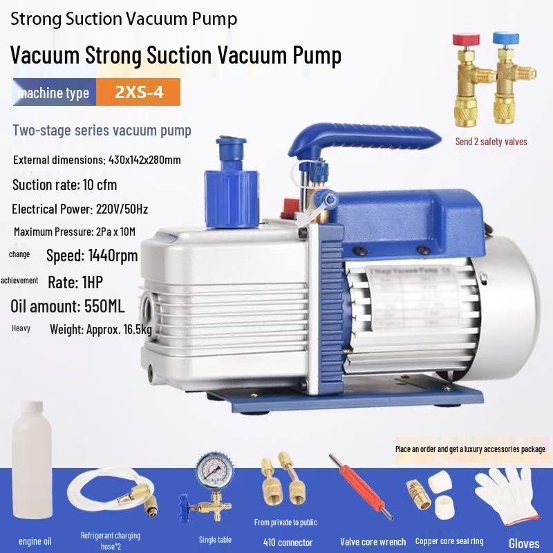 Portable Single/Double Stage Vacuum Pump for Air Conditioners, Refrigerators & Automobiles