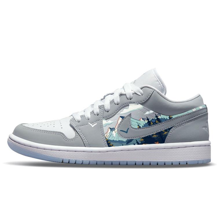 

Jordan Air Jordan 1 Vintage Basketball Shoes Women s Low Top Gray/White DC0774-105(Team56-) 36.5