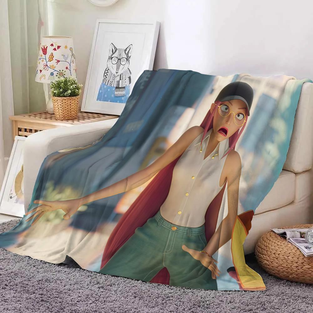 KPop Demon Hunters Anime girl on the blanket: colorful image, dreamy pattern, warm and warm