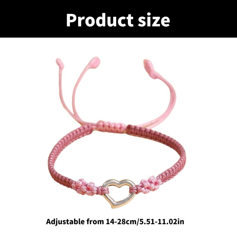 Practical Fashion Love Hear Woven Bracelet for Women Hollow Heart Designs Elegant Styles Best Friend Gifts Jewelry