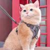 Adjustable Cat Harness and Leash Sets Vest Style Reflective Mesh Pet Harnesses Kawaii Breathable Dogs Accessories Walking
