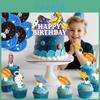 Astronaut Space Theme Birthday Party Decorations With Paper Flags And Balloons For Kid