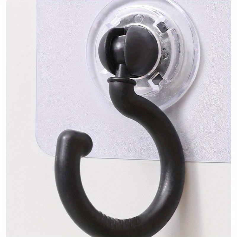5 Pack Plastic Ceiling Hooks, Art Deco Style Fixed Adhesive Hooks for Towel Rack, Strong Hanging Non-Marking Wall & Ceiling Hooks