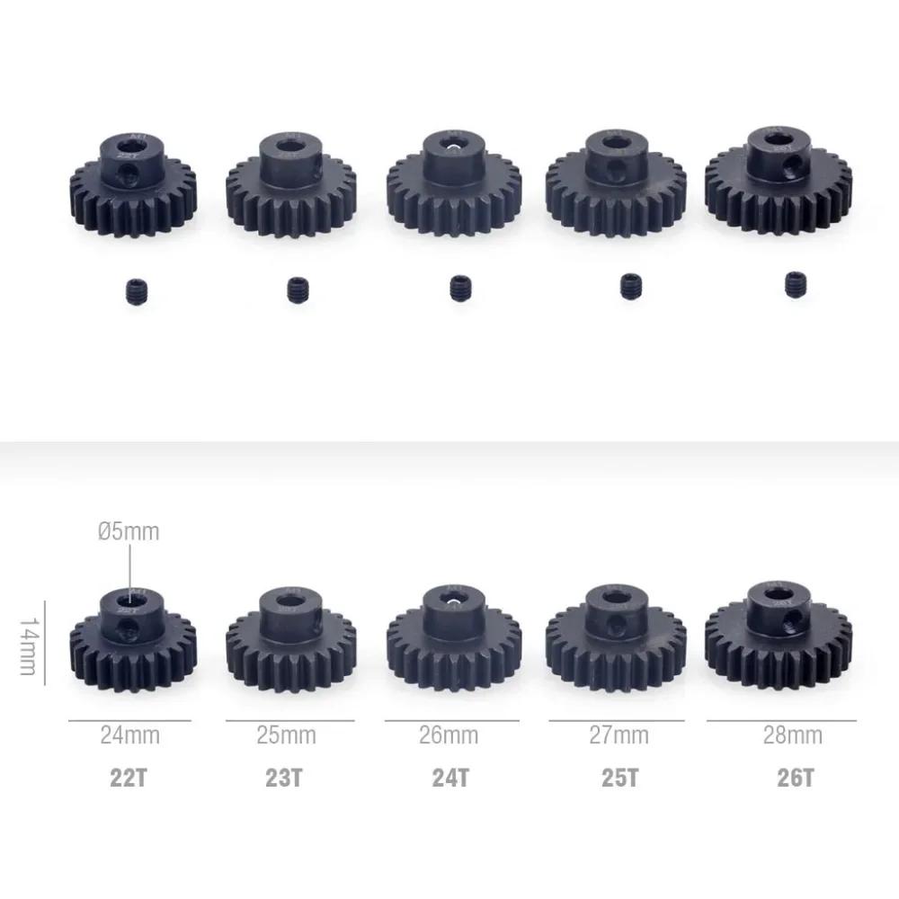 M1 5mm Welle 11-15Z 16-20Z 21-25Z 26-30Z Schwarzes Stahlmetallritzel Motorritzel für 1/8 1/10 RC Auto Modell Spielzeug Motorzubehör