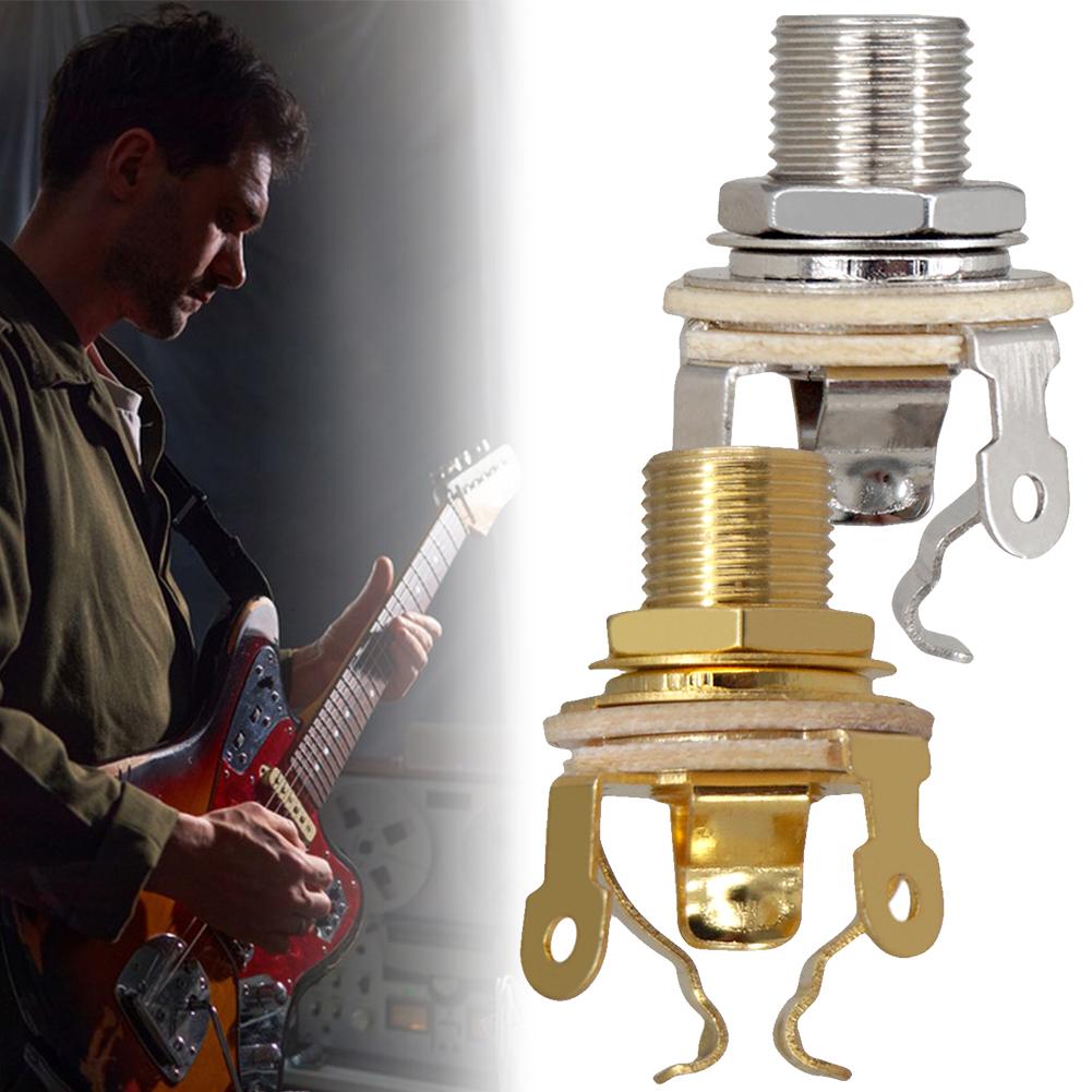 2Pcs 1/4 Inch 6.35Mm Guitar Mono Jack Socket Electric Guitar Mono Jack Mono Output Jack Guitar Accessories