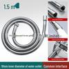 Universal Stainless Steel Shower Head with Soft Hose and Sprinkler Connector for Bathing.