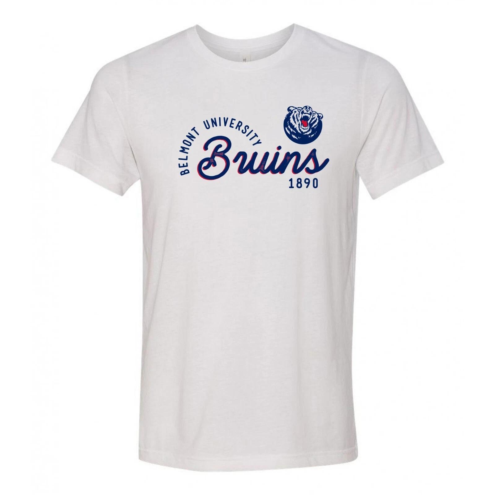Belmont Bruins Sunshine Script Canvas Triblend T Shirt - Solid White L