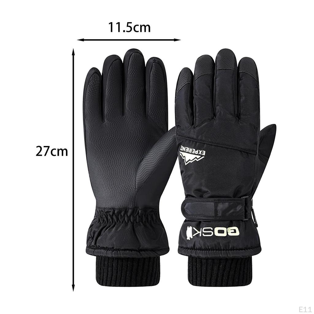 Winter Gloves Lined Warm Mittens Ski for Motorcycling Outdoor Sports Skating
