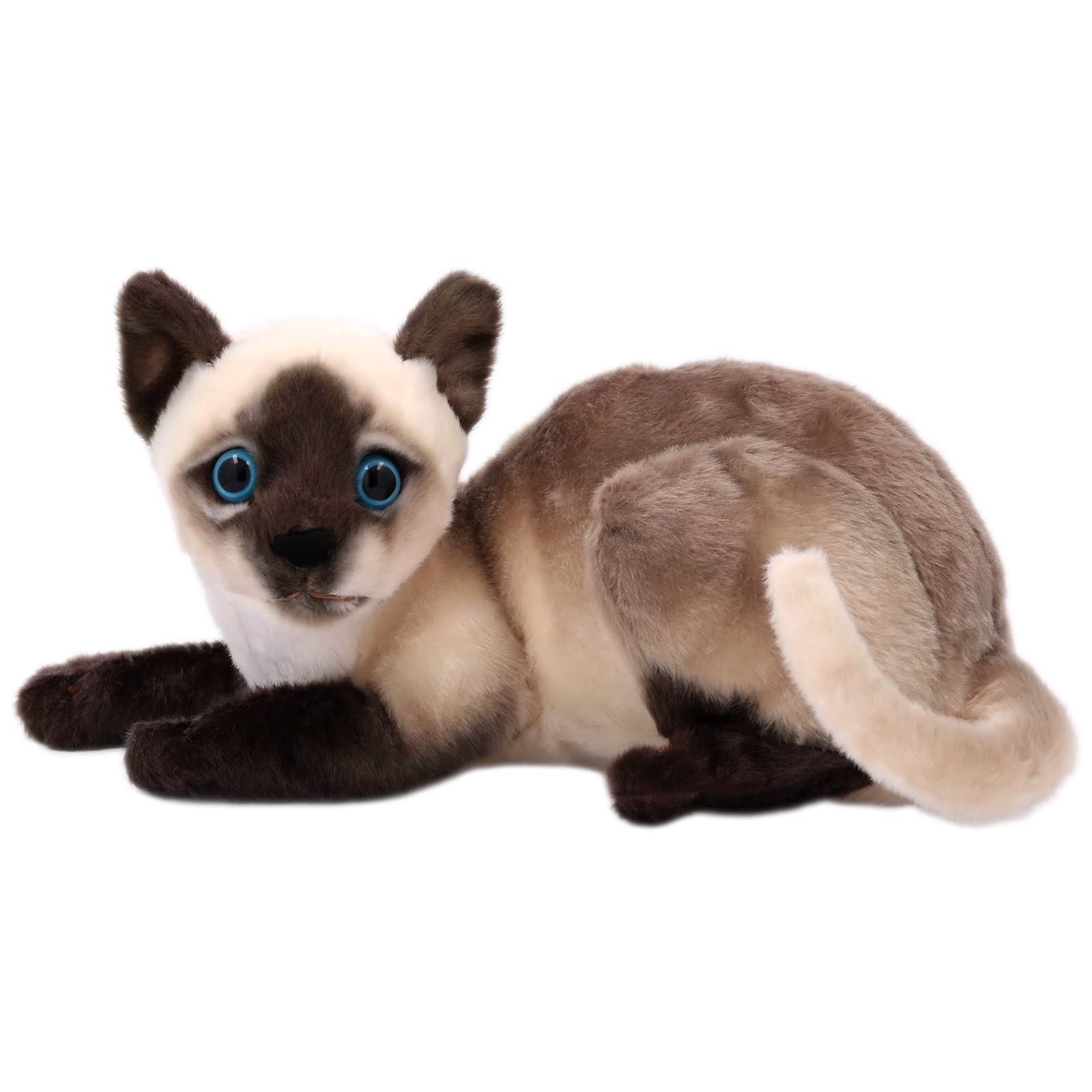 

Realistic and adorable lap cat plush toy [Perfect for kids and seniors] Gift wrapping included Lap cat present (A Cafe Mocha)