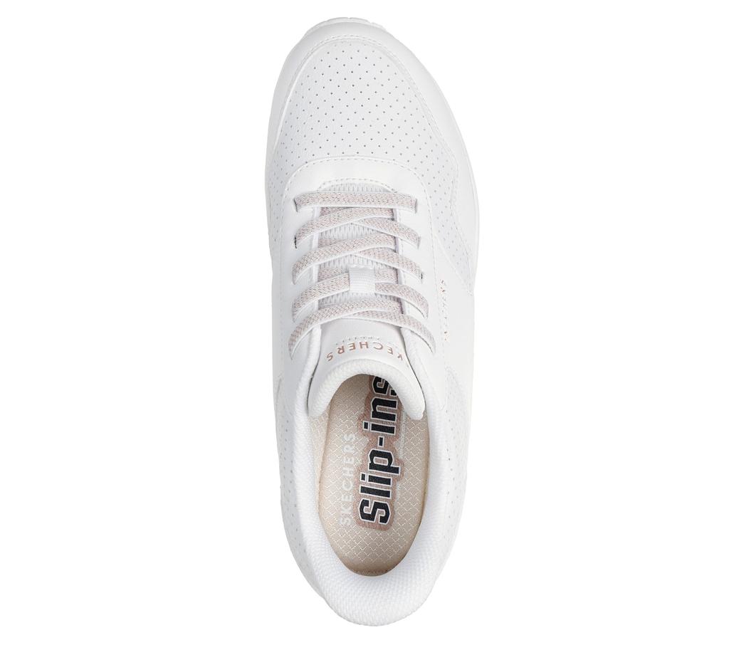 Skechers Lux Hiking Size Cm Uno-Banksia Women's Slip-In Shoes, White, 22.5