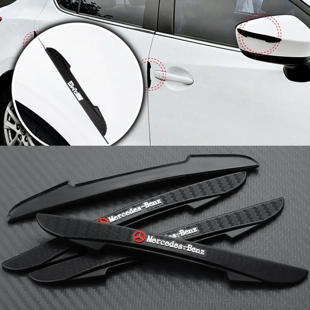 ZLN5 4PCS Car Door Edge Anti-collision Protection Strips Sticker for Mercedes Benz Amg W204 W205 W211 W212 W213 A S M B C E R G Class