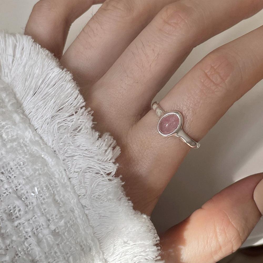 Retro Heavy Industry S plain ring, non-fading opening adjustable index finger ring