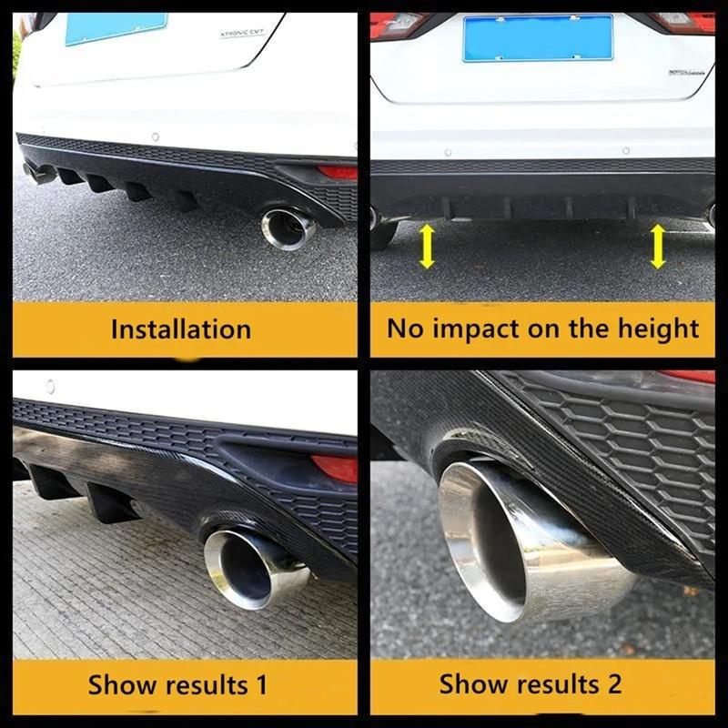 Newest Style Stainless Steel UniversalExhaust System End Pipe+Car Exhaust Tip 1 Piece