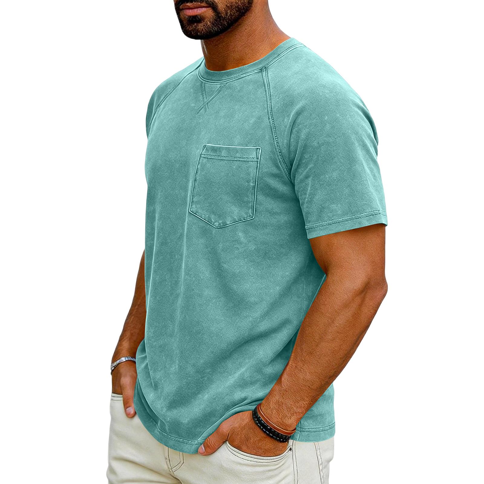 Men s Independent Stand Retro Weathered Sleeveless Round-neck Casual T-Shirt Shirt M