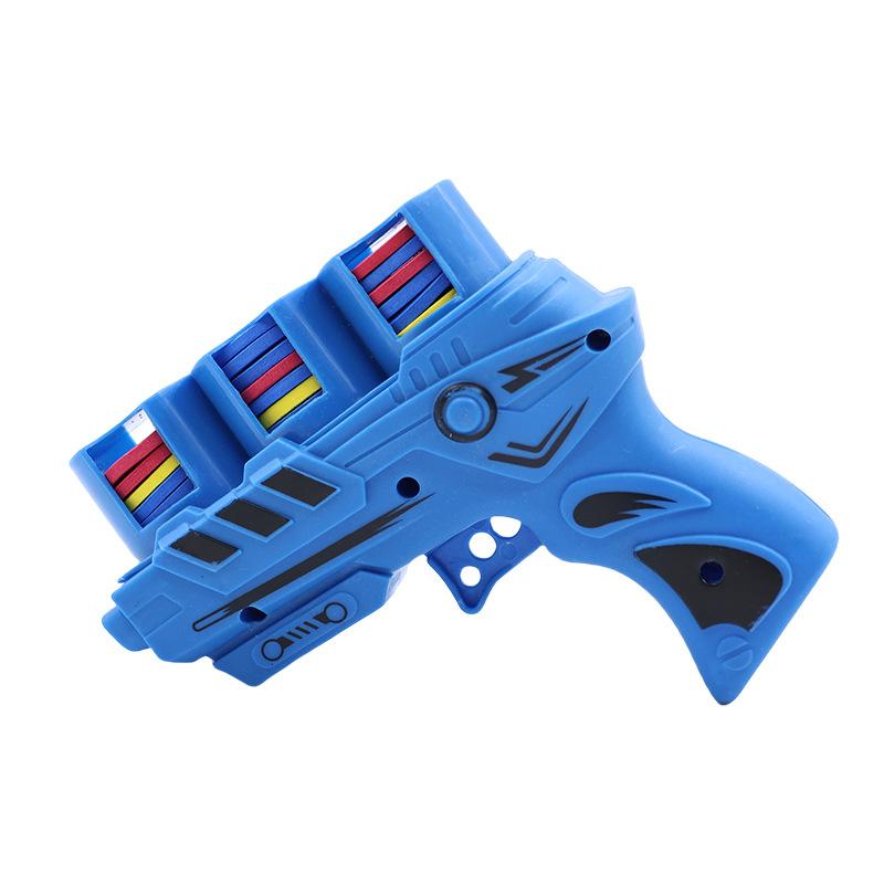 Children's Soft Ejection Flying Disc Gun, Two-person Parent-child Interactive Soft Bullet Shooting, Continuous Fire EVA Radish Gun Toy