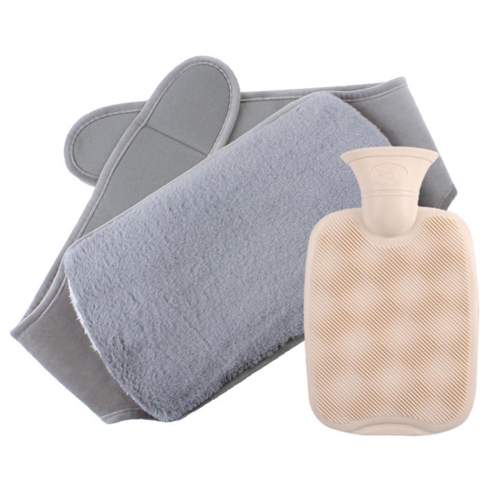 Hot Water Bottle,PVC Warm Water Bag Soft Plush Hand/Waist Cover ,Hot Water Pouch for Body Pain Relief Menstrual Crmps