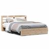 VidaXL Bed Frame with Headboard 150x200 Cm Solid Pine Wood, Bed, Solid Wood Bed Frame, Bedroom Furniture At 3306738