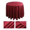 Round Table Cloth Wine Red Polyester Jacquard Tablecloth Tablecloth Wedding Banquets Party Circular Meeting Tablecloth 160cm