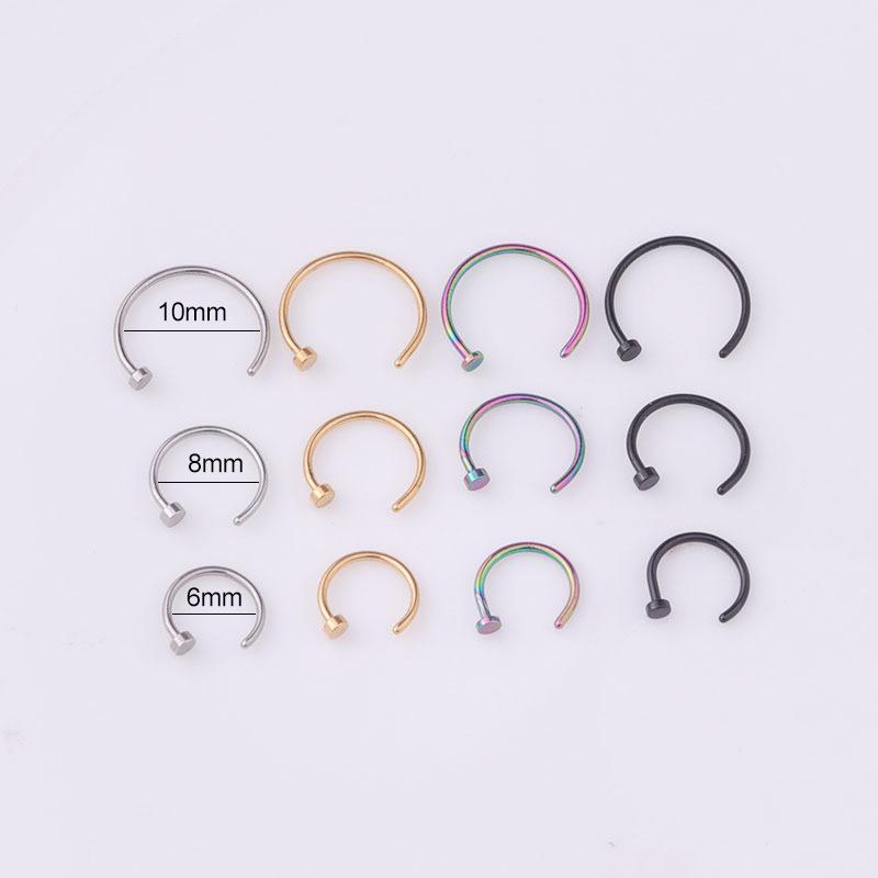 European & American 316L Stainless Steel Nose Stud/Ring - Foreign Trade Jewelry 2018