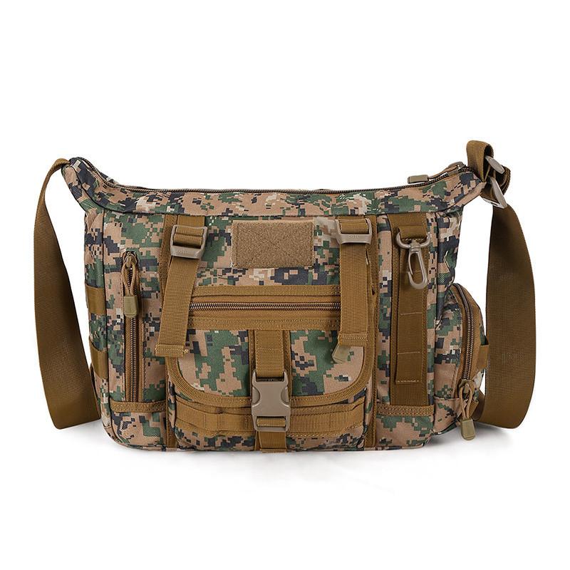 Men Camouflage Shoulder Bag Tactical Fishing Camping Tote Trekking Climbing Bags Large Multi-Pocket Travel Laptop Messenger Pack