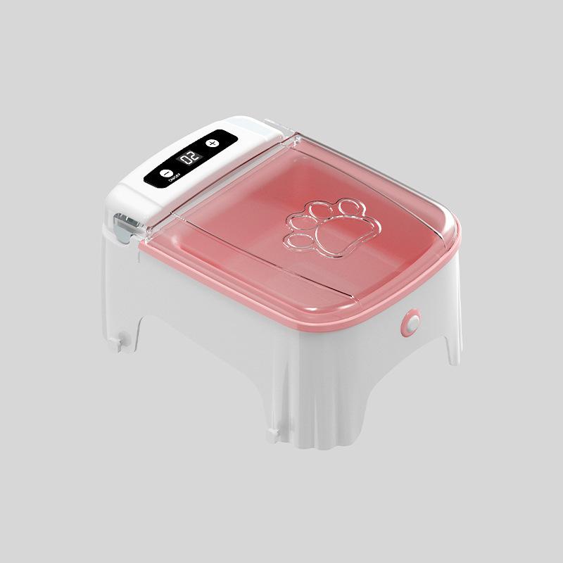 

Миска-кормушка для кошек и собак с автоматическим открыванием крышки и таймером, кошачья миска, посуда для корма для домашних животных, кошачий корм, миска для домашних животных 1pc розовый