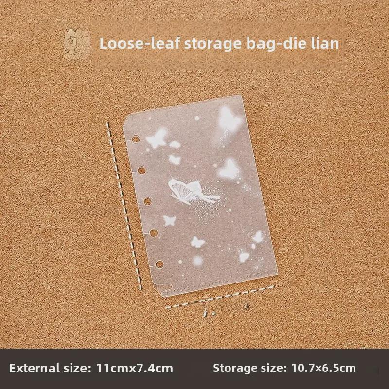 PVC Glitter Transparent A7/M5 Loose-Leaf Notebook & Storage Set