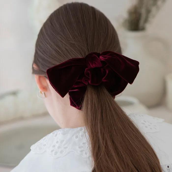 velvet ribbon scrunchie (4colors)
