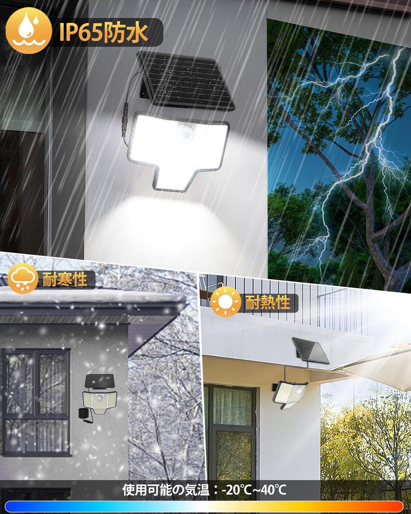 HAARAY Solar Outdoor Sensor Solar 3 Levels of 3 Intelligent High Human Automatic Solar IP65 Wall Garden Suitable for Parking and Power Japanese