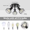 4-head Chandelier E14 Socket Track Light Dining Room LED Ceiling Pendant Lamp for Living Room Kitchen Hallway Spot Led Lighting