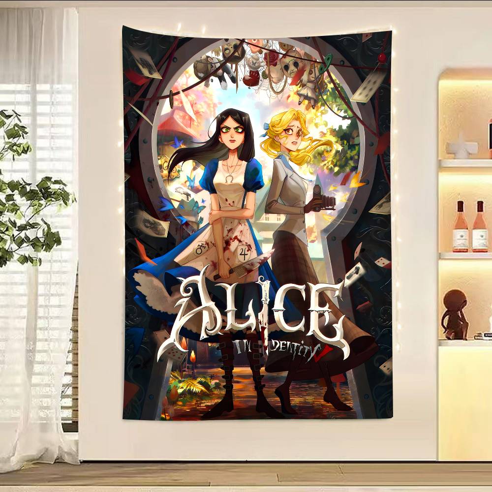 Game AAlice Madness Returns Theme Backdrop Party Decorations Baby Shower Hula Girls Party Props Banner Shooting