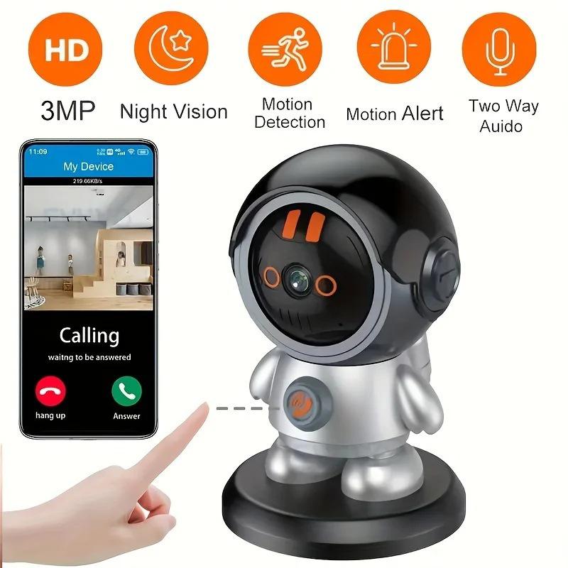 Smart WiFi Indoor Robot Camera with One-Click Call