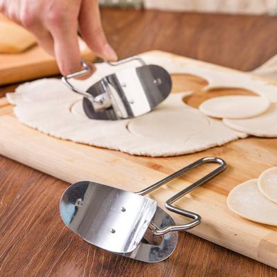1PC Manual Dumpling Wrapper Circle Roller Dumpling Stainless Steel Making Tools Dumpling Jiaozi Pie Skin  Wrappers DIY Tools ZYF