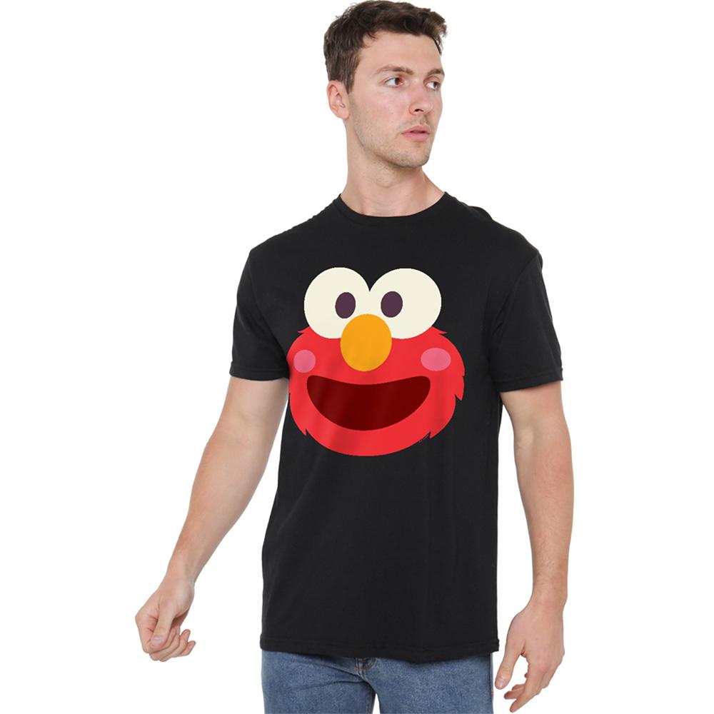 Sesame Street Unisex Adult Elmo Kawaii Face T-Shirt