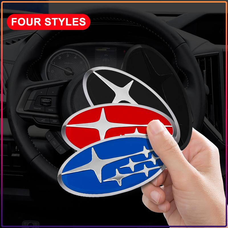 1Pcs ABS Car Steering Wheel Center Badge Emblem Sticker For Subaru Outback Impreza Forester Levorg XV STI Ascent Legacy