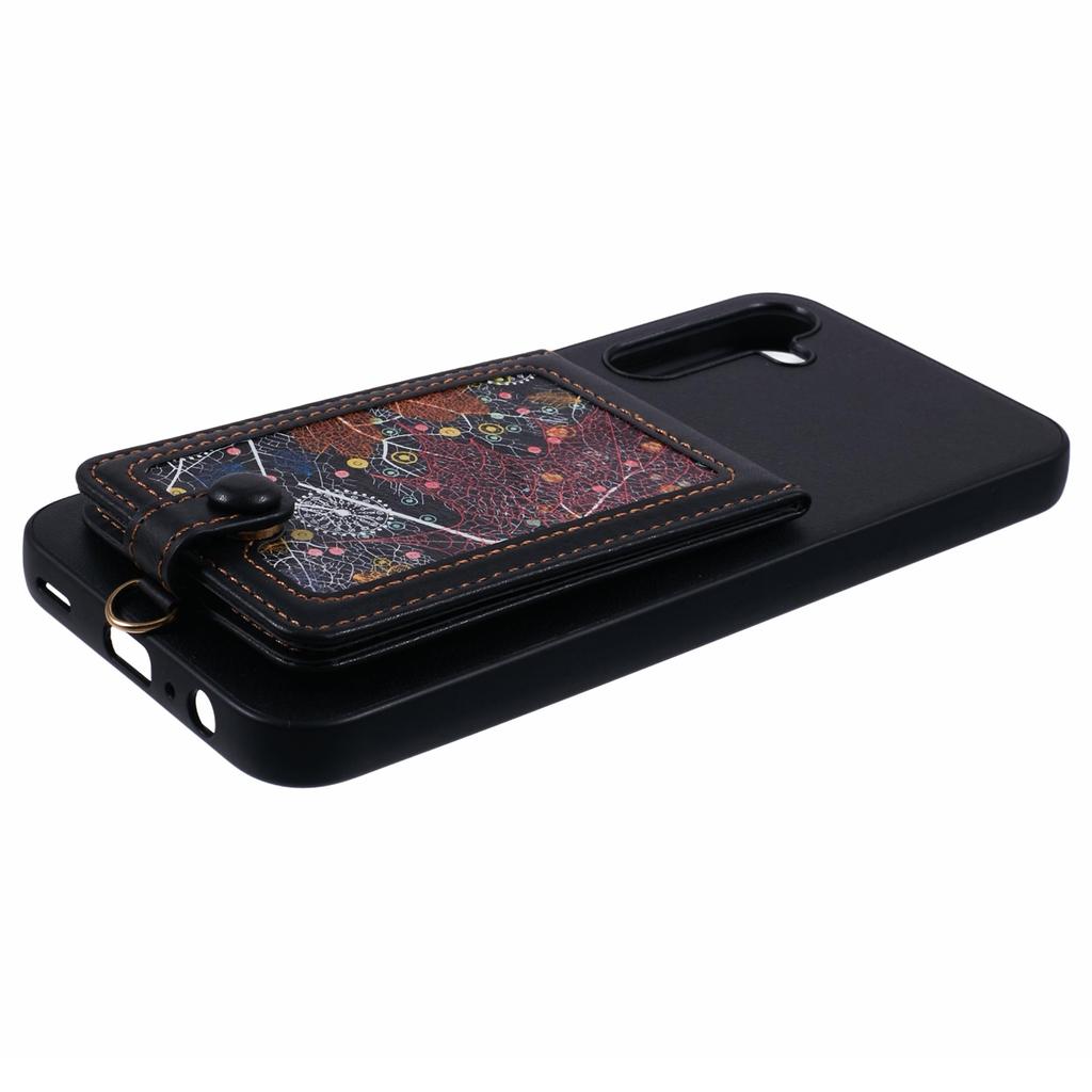For Samsung Galaxy A15 4G/5G Phone Case with Galaxy Card Bag Kickstand RFID Blocking
