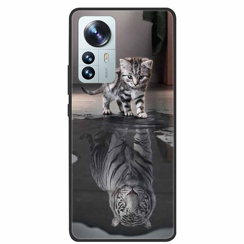 For Xiaomi 12T Pro Phone Case Cover Lion Wolf Black Soft Silicone Case For Xiaomi 12T Pro Back Cover Case 12 T 12TPro Funda Capa