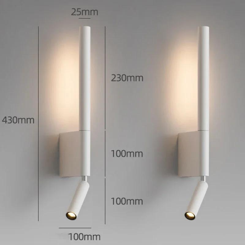Newest LED Wall Lamp Interior Wall Lamp Fixture Reading Lights Indoor Lighting Room Decor Night Lamps Bedside Table Bedroom HOT