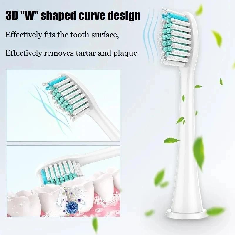 Testine di Ricambio Compatibili con Spazzolino Elettrico Philips Sonicare DiamondClean Serie HX3/HX6/HX9 Testine HX6064