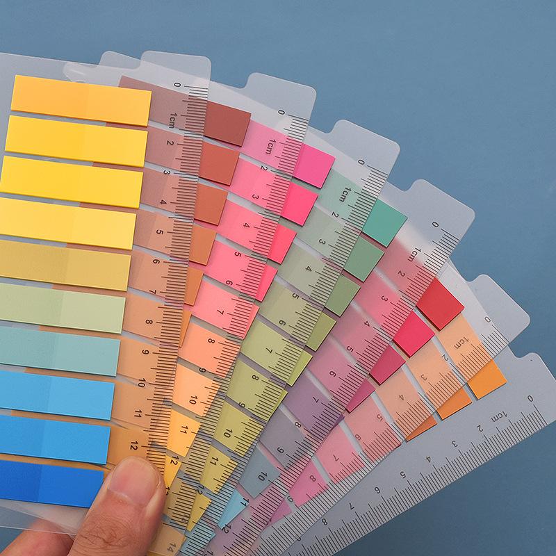 200 Sheets Creative Transparent PET Memo Pad Posted It Sticky Notes Planner Sticker Notepad School Supplies Students Stationery