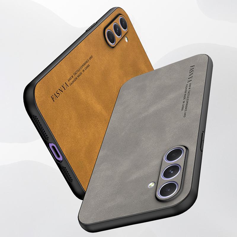 For Samsung Galaxy A24 4G (162.1 X 77.6 X 8.3mm) Case Anti-Drop PU+TPU Slim Phone Cover