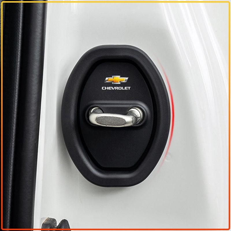 4Pcs Silicone Car Door Lock Protector Cover Auto Accessory Styling For Chevrolet Colorado Cruze Captiva Malibu Aveo Camaro Sonic Tahoe Impala Equinox
