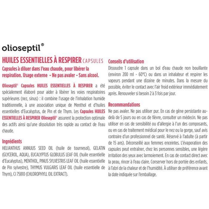 Ineldea Olioseptil Huiles Essentielles À Respirer 15 Capsules