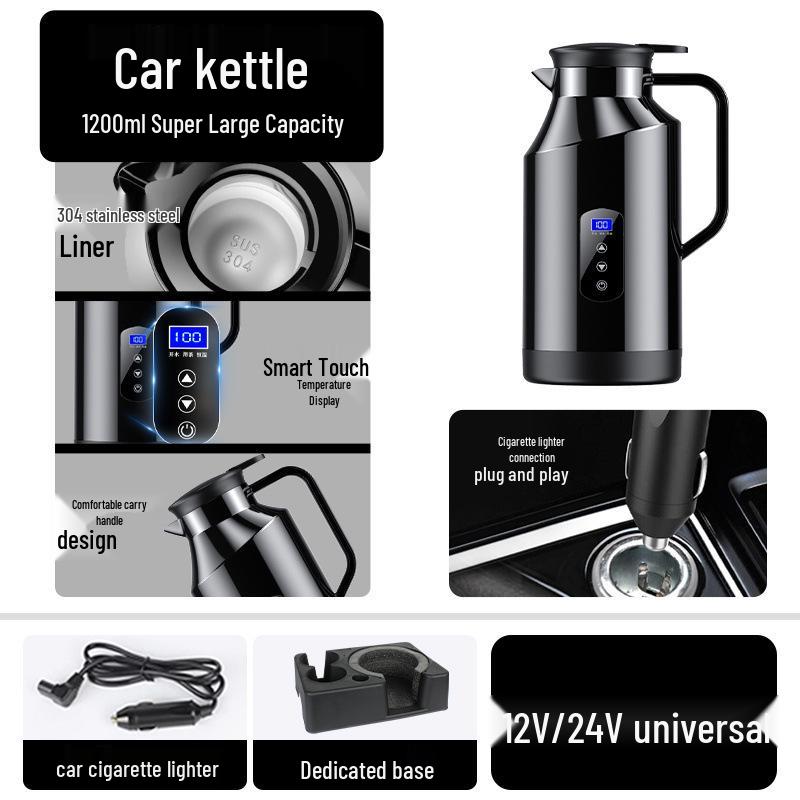 Universal Electric Car Kettle for Heating and Insulation