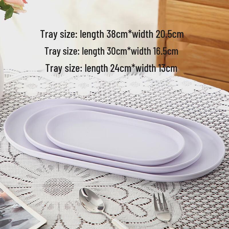 Yicang Plastic Oval Serving Tray (Set of 10)