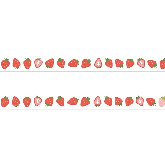 Papier Platz Masking Tape Okawarimasute Strawberry 72-030 B0FD9GSJ6S
