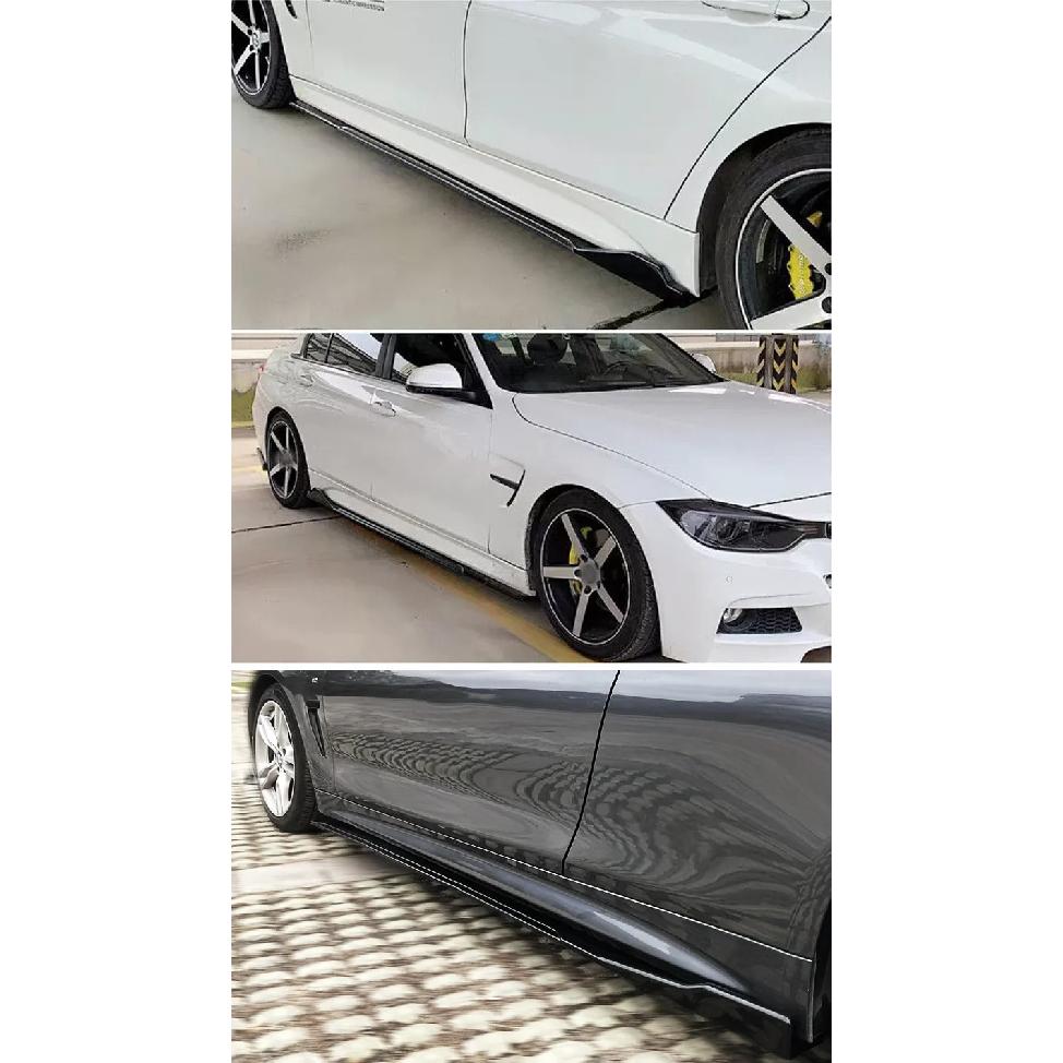 Universelle Auto-Seitenschweller-Verlängerungslippe Rocker Panel ABS Lackiert Hochglanz Schwarz 8 Stück Für BMW Zubehör E92 E90 E87 E91 F30 F10 G3